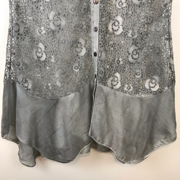 Monoreno Gray Lace Dress SZ Medium - Picture 6 of 8
